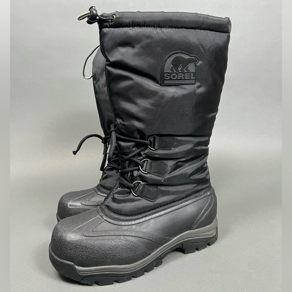 Sorel Mens (10) Black Winter Snow Boots - Picture 3 of 8